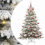Vidaxl kunstmatige inklapbare kerstboom wit 180 cm pe en pvc