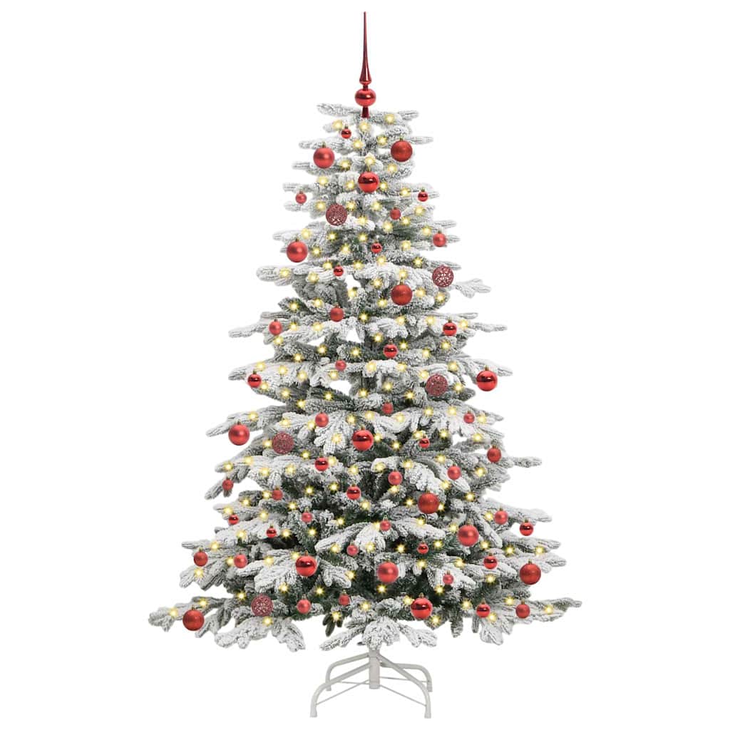 Vidaxl kunstmatige inklapbare kerstboom wit 180 cm pe en pvc