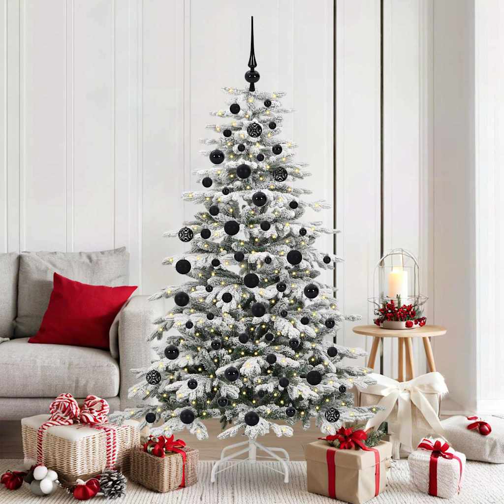 Vidaxl kunstmatige inklapbare kerstboom wit 180 cm pe en pvc
