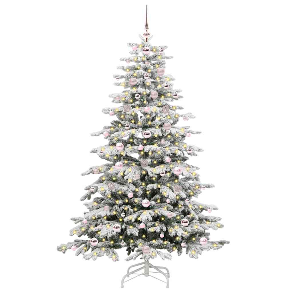 Vidaxl kunstmatige inklapbare kerstboom wit 180 cm pe en pvc