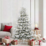 Vidaxl kunstmatige inklapbare kerstboom wit 180 cm pe en pvc