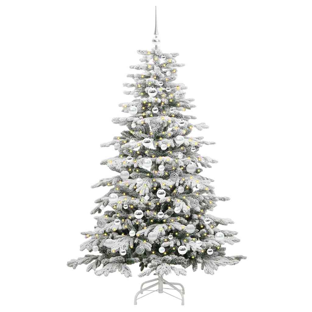 Vidaxl kunstmatige inklapbare kerstboom wit 180 cm pe en pvc
