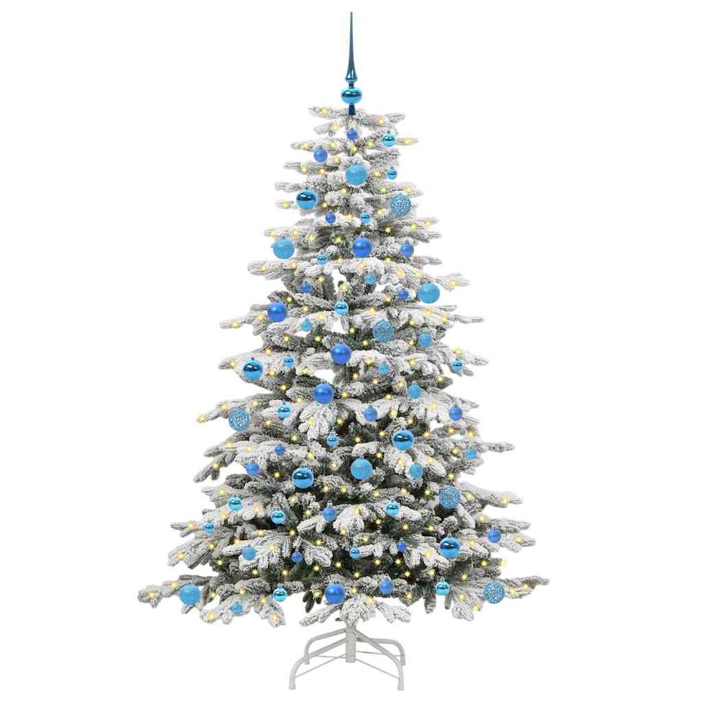 Vidaxl kunstmatige inklapbare kerstboom wit 180 cm pe en pvc
