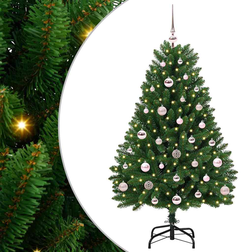 Vidaxl kunstkerstboom met 150 led groen 120 cm pvc en metaal