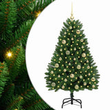 Vidaxl kunstkerstboom met 150 led groen 120 cm pvc en metaal