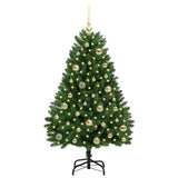 Vidaxl kunstkerstboom met 150 led groen 120 cm pvc en metaal