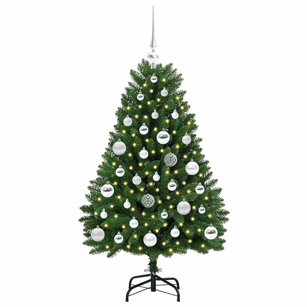 Vidaxl kunstkerstboom met 150 led groen 120 cm pvc en metaal
