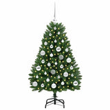 Vidaxl kunstkerstboom met 150 led groen 120 cm pvc en metaal