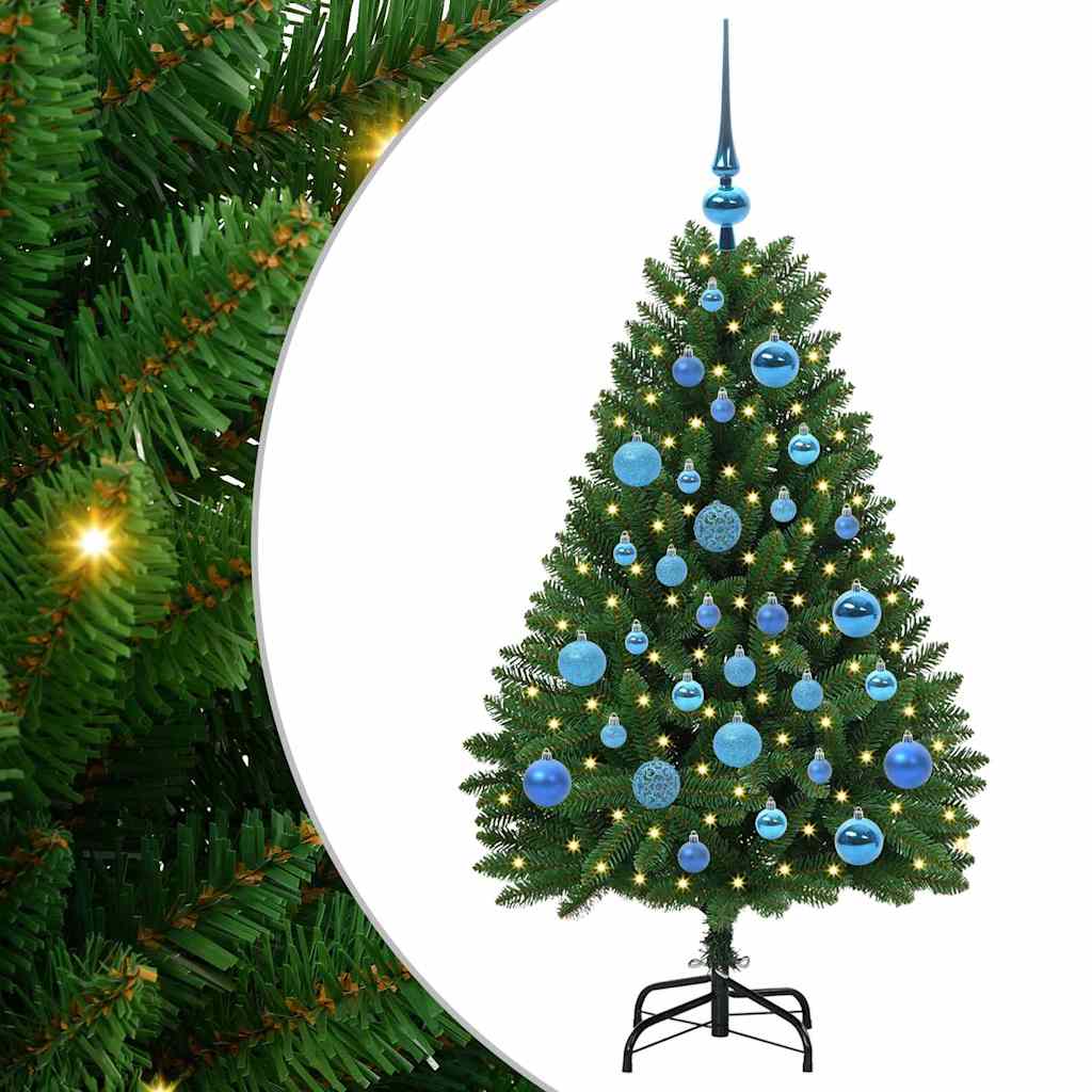 Vidaxl kunstkerstboom met 150 led groen 120 cm pvc en metaal