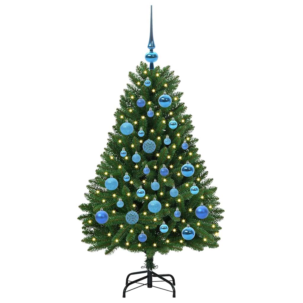 Vidaxl kunstkerstboom met 150 led groen 120 cm pvc en metaal