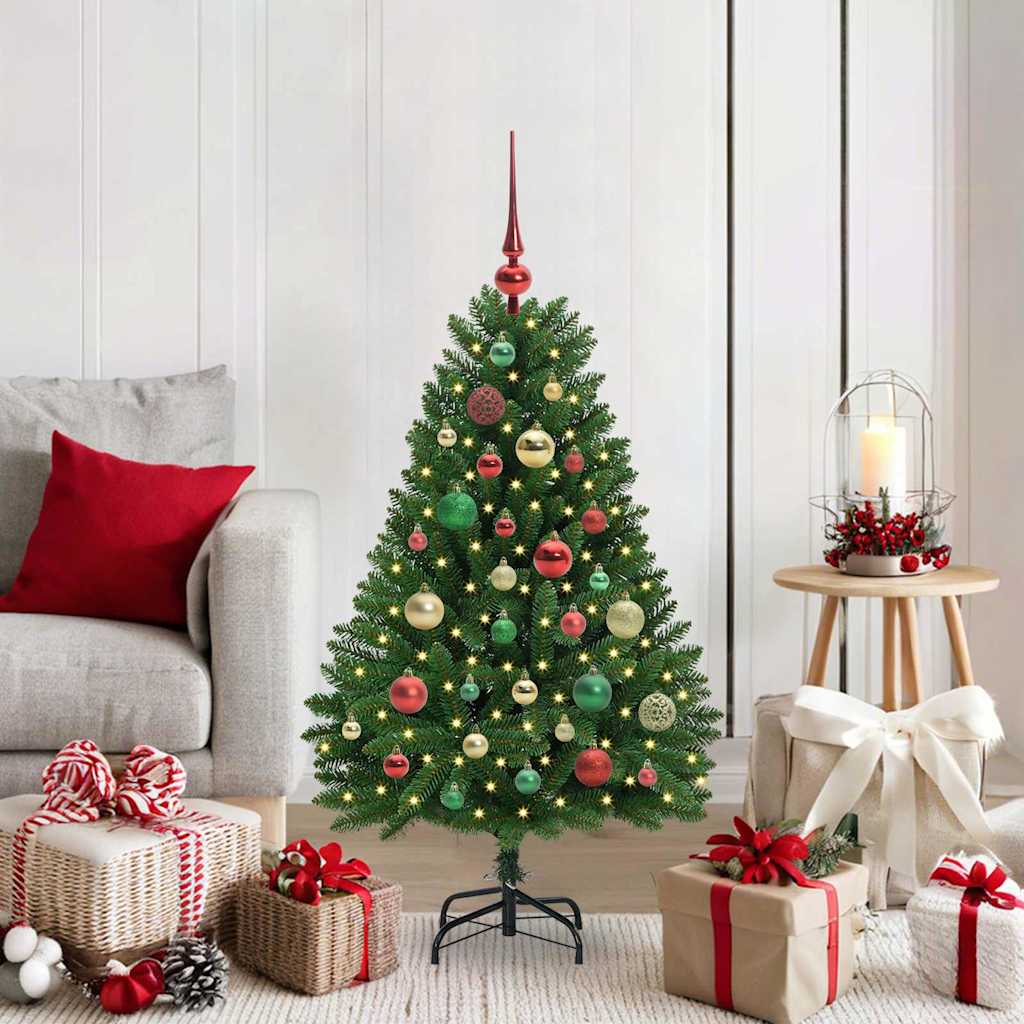 Vidaxl kunstkerstboom met 150 led groen 120 cm pvc en metaal