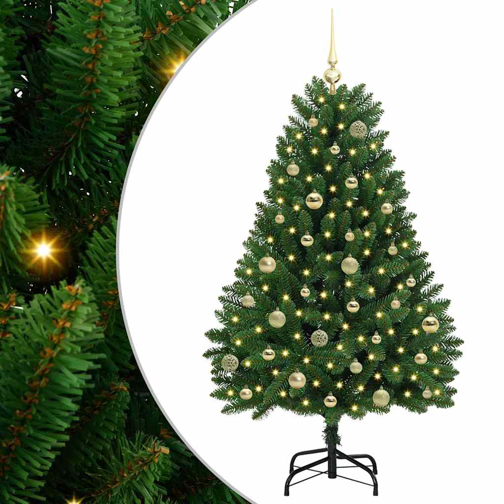 Vidaxl kunstkerstboom met 150 led groen 150 cm pvc en metaal