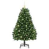 Vidaxl kunstkerstboom met 150 led groen 150 cm pvc en metaal