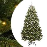 Vidaxl kunstkerstboom met 300 led groen 180 cm pvc en metaal
