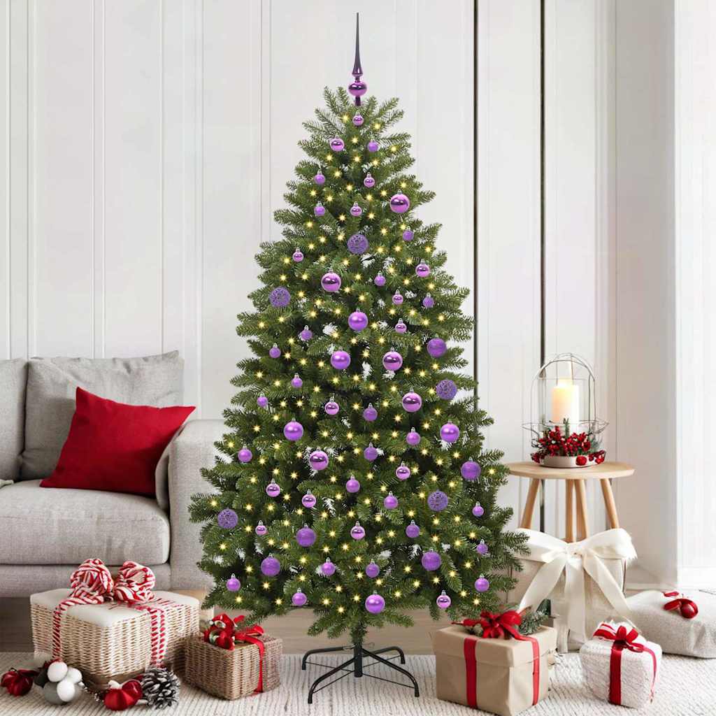 Vidaxl kunstkerstboom met 300 led groen 180 cm pvc en metaal