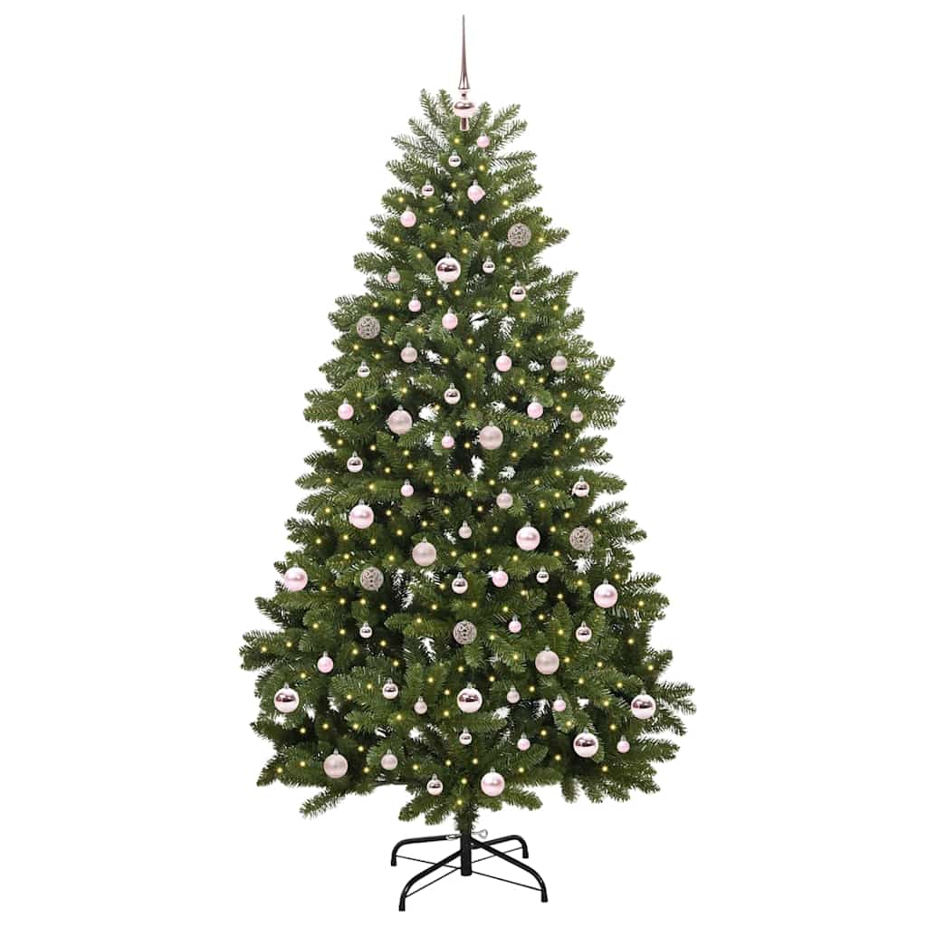 Vidaxl kunstkerstboom met 300 led groen 210 cm pvc en metaal