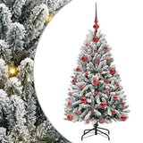 Vidaxl kunstkerstboom met 150 led groen en wit 120 cm pvc en metaal