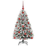 Vidaxl kunstkerstboom met 150 led groen en wit 120 cm pvc en metaal
