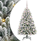 Vidaxl kunstkerstboom met 150 led groen en wit 120 cm pvc en metaal