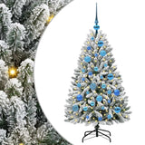 Vidaxl kunstkerstboom met 150 led groen en wit 120 cm pvc en metaal