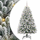 Vidaxl kunstkerstboom met 150 led groen en wit 150 cm pvc en metaal