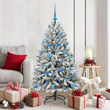 Vidaxl kunstkerstboom met 150 led groen en wit 150 cm pvc en metaal
