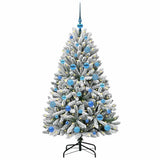 Vidaxl kunstkerstboom met 150 led groen en wit 150 cm pvc en metaal