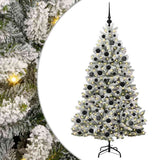 Vidaxl kunstkerstboom met 300 led groen en wit 180 cm pvc en metaal