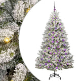 Vidaxl kunstkerstboom met 300 led groen en wit 180 cm pvc en metaal