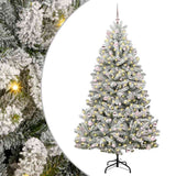 Vidaxl kunstkerstboom met 300 led groen en wit 240 cm pvc en metaal