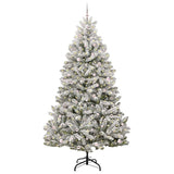 Vidaxl kunstkerstboom met 300 led groen en wit 270 cm pvc en metaal