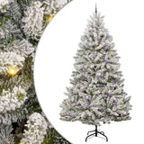 Vidaxl kunstkerstboom met 300 led groen en wit 300 cm pvc en metaal
