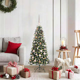 Vidaxl kunstkerstboom met 150 led groen 120 cm pvc en plastic en staal