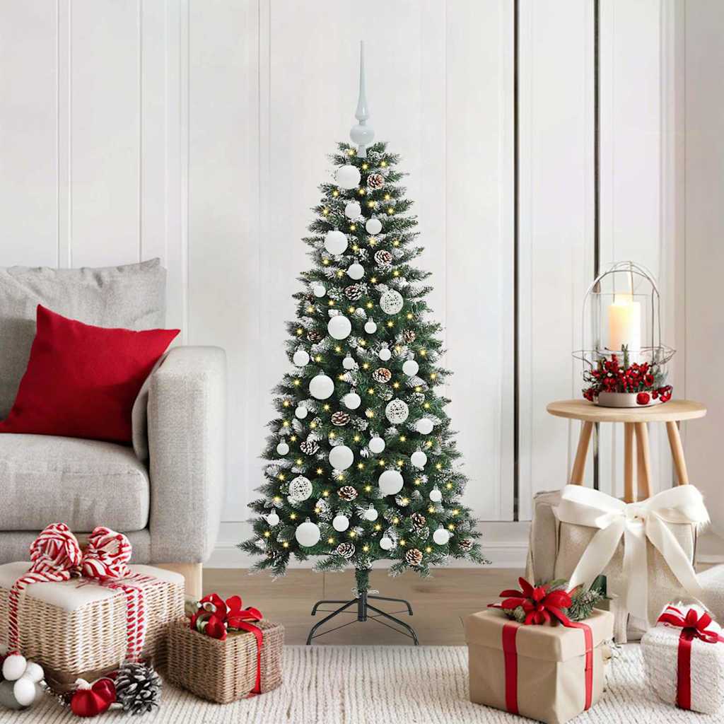 Vidaxl kunstkerstboom met 150 led groen 120 cm pvc en plastic en staal