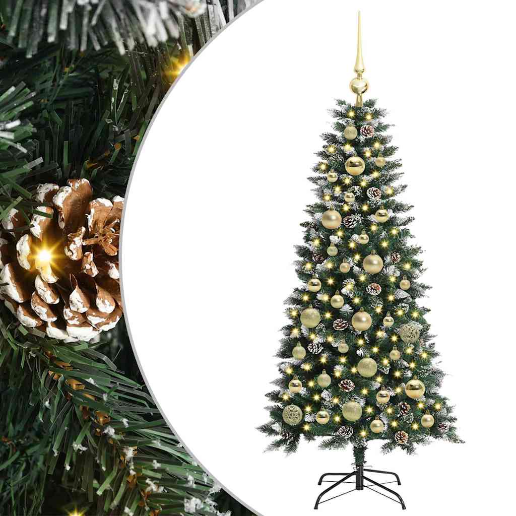 Vidaxl kunstkerstboom met 150 led groen 120 cm pvc en plastic en staal