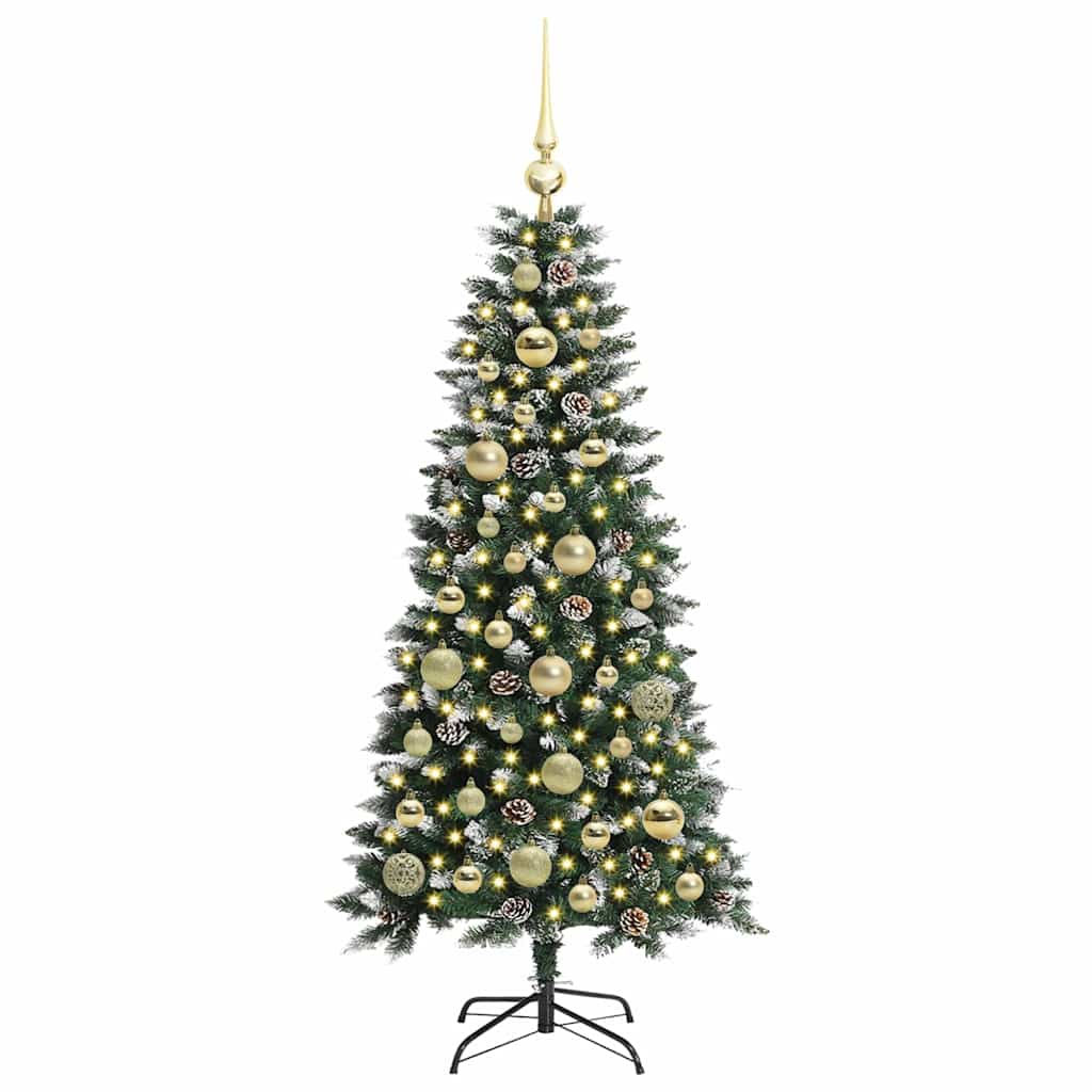 Vidaxl kunstkerstboom met 150 led groen 120 cm pvc en plastic en staal