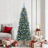 Vidaxl kunstkerstboom met 300 led groen 180 cm pvc en plastic en staal