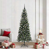 Vidaxl kunstkerstboom met 300 led groen 210 cm pvc en plastic en staal