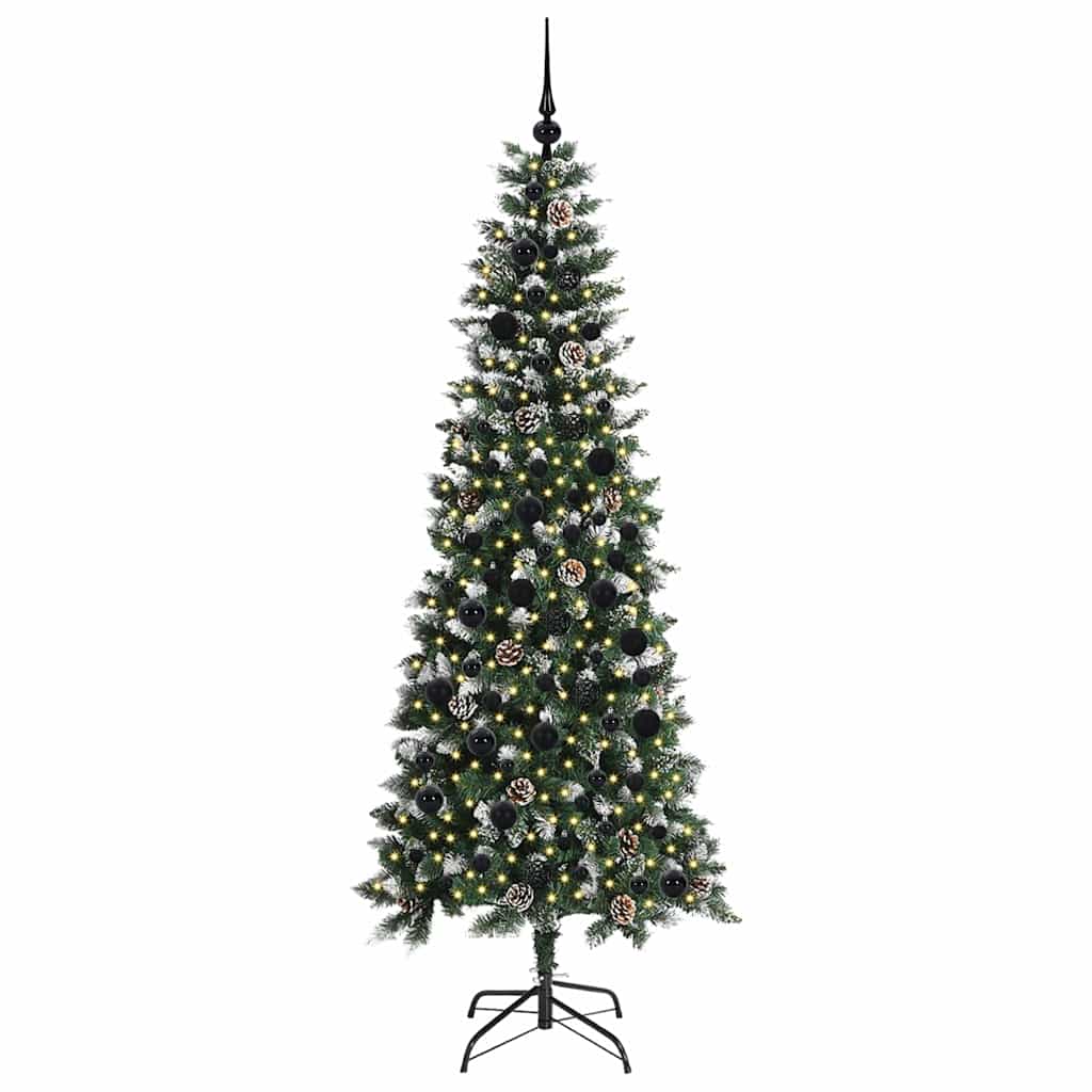 Vidaxl kunstkerstboom met 300 led groen 210 cm pvc en plastic en staal