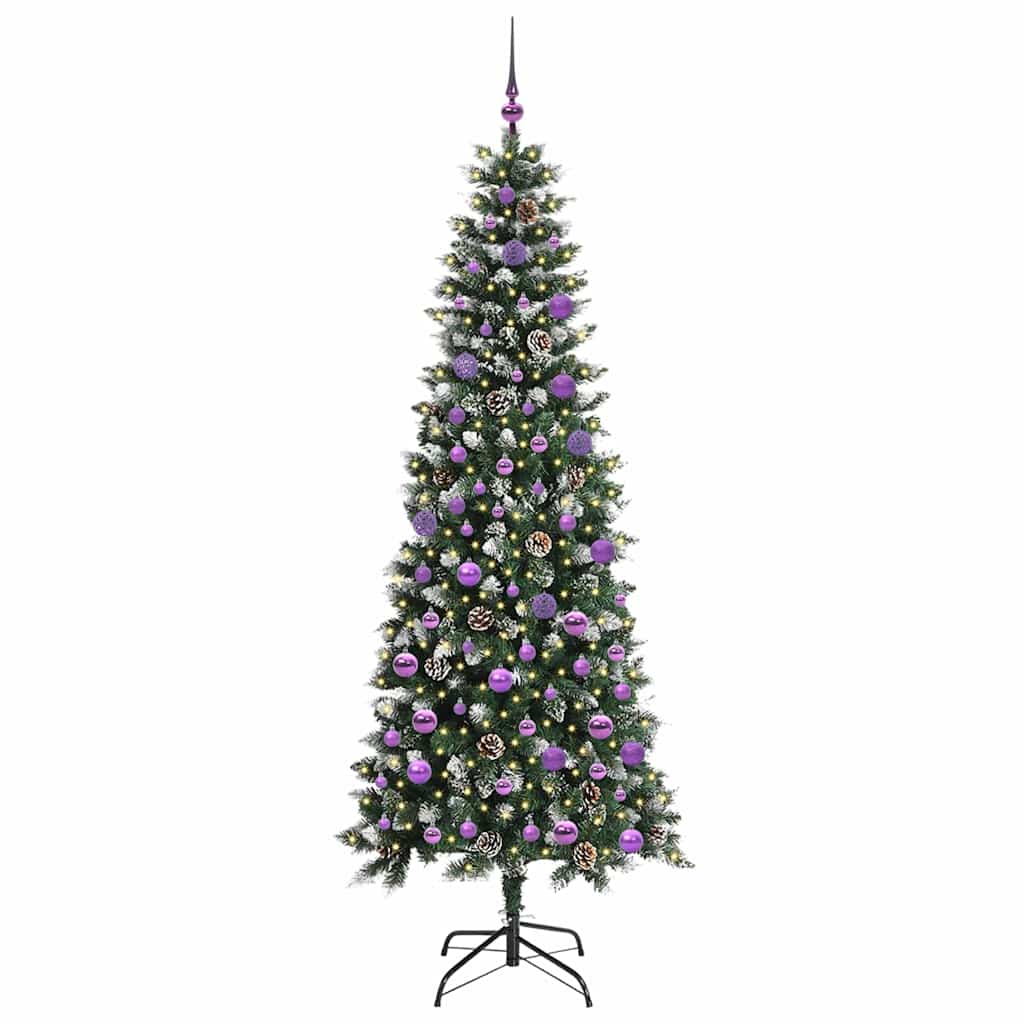 Vidaxl kunstkerstboom met 300 led groen 210 cm pvc en plastic en staal