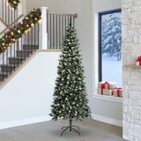 Vidaxl kunstkerstboom met 300 led groen 240 cm pvc en plastic en staal