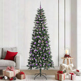 Vidaxl kunstkerstboom met 300 led groen 240 cm pvc en plastic en staal
