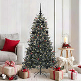 Vidaxl kunstkerstboom met 150 led groen 150 cm pvc en plastic en staal
