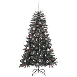 Vidaxl kunstkerstboom met 150 led groen 150 cm pvc en plastic en staal