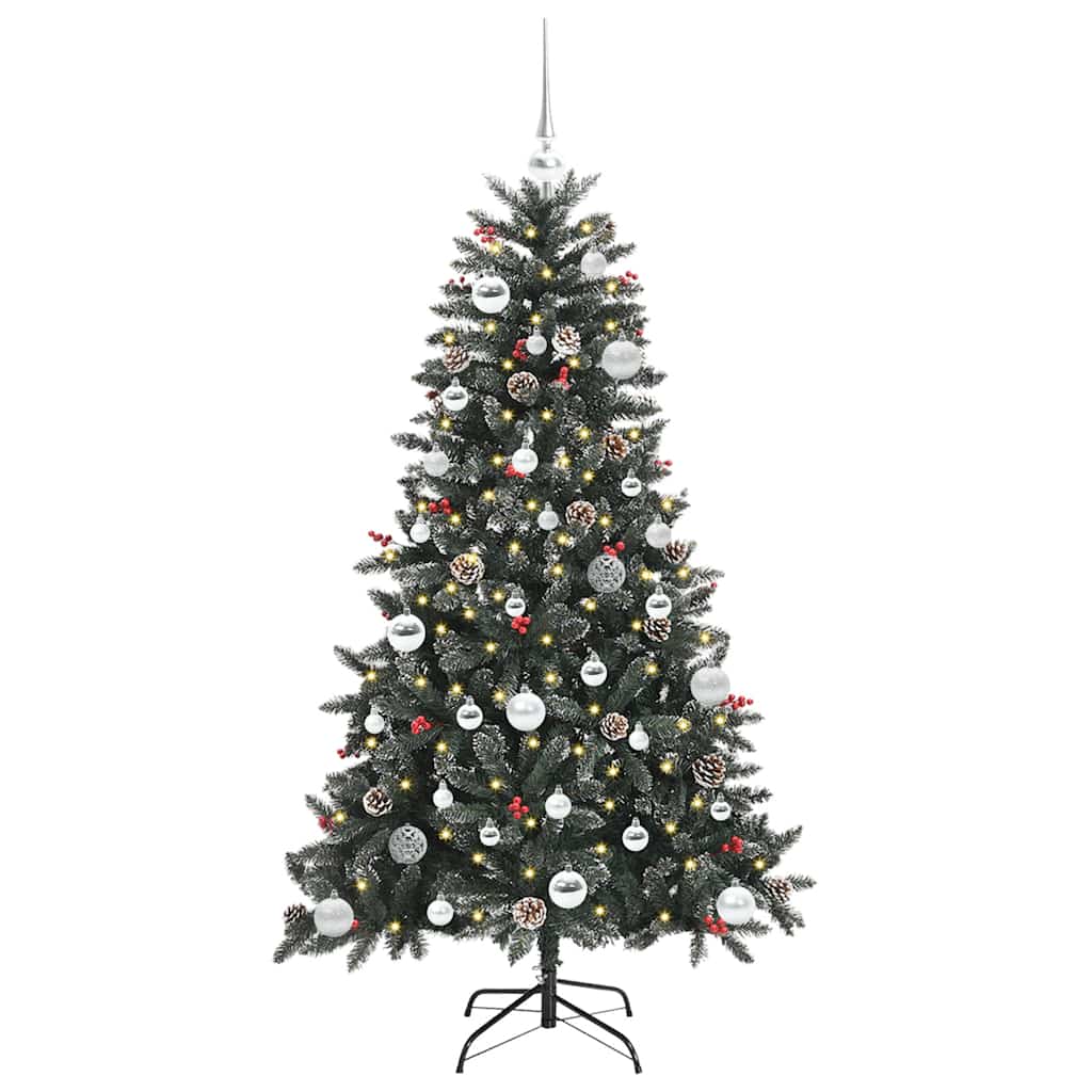 Vidaxl kunstkerstboom met 150 led groen 150 cm pvc en plastic en staal