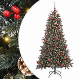 Vidaxl kunstkerstboom met 300 led groen 180 cm pvc en plastic en staal