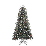 Vidaxl kunstkerstboom met 300 led groen 180 cm pvc en plastic en staal