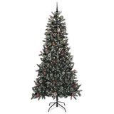 Vidaxl kunstkerstboom met 300 led groen 240 cm pvc en plastic en staal