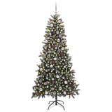 Vidaxl kunstkerstboom met 300 led groen 240 cm pvc en plastic en staal