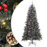 Vidaxl kunstkerstboom met 300 led groen 240 cm pvc en plastic en staal